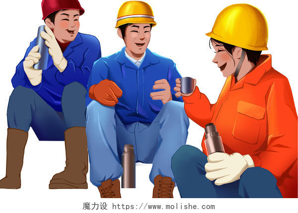 五一劳动节建筑工人工地干活素材